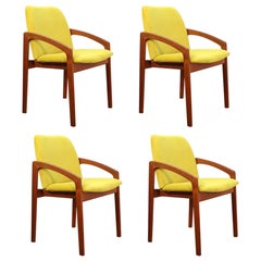 Mid-Century Danish Dining Chairs by Henning Kjærnulf for Korup Stolefabrik x 4