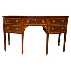 Baker Historic Charleston Collection Bow Front Mahogany Federal Style Sideboard