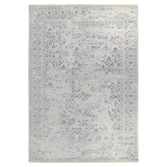 Rug & Kilim’s Modern Rug in Gray and Blue Floral Patterns