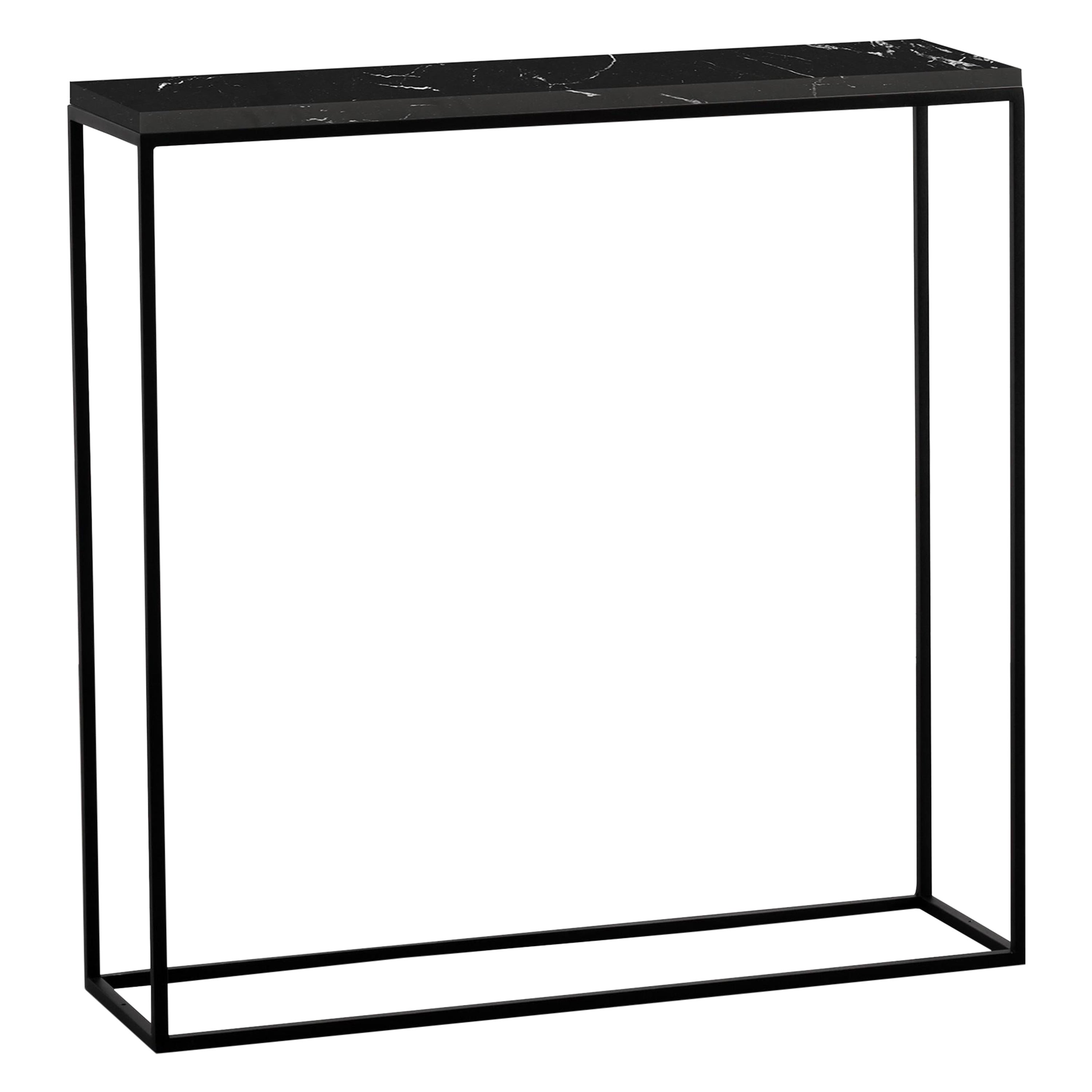 Black Glass Contemporary Console Table For Sale at 1stDibs