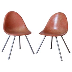 Pair of Vintage Mid Century Eames Fiberglass Shell Chairs