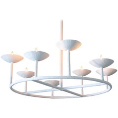 Circle of 8 Cups Plaster Chandelier