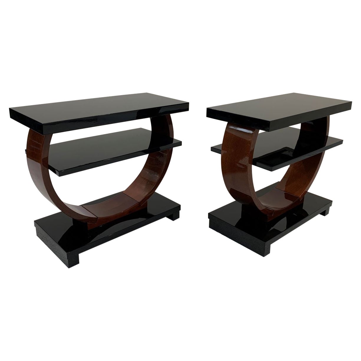 Art Deco Machine Age End Tables by Modernage Furniture Company, Circa 1930's For Sale