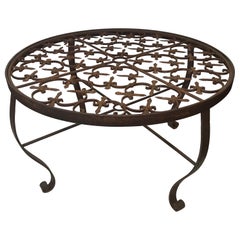 A 20th Century French Gate Repurposed into a Contemporary Iron Garden Table 