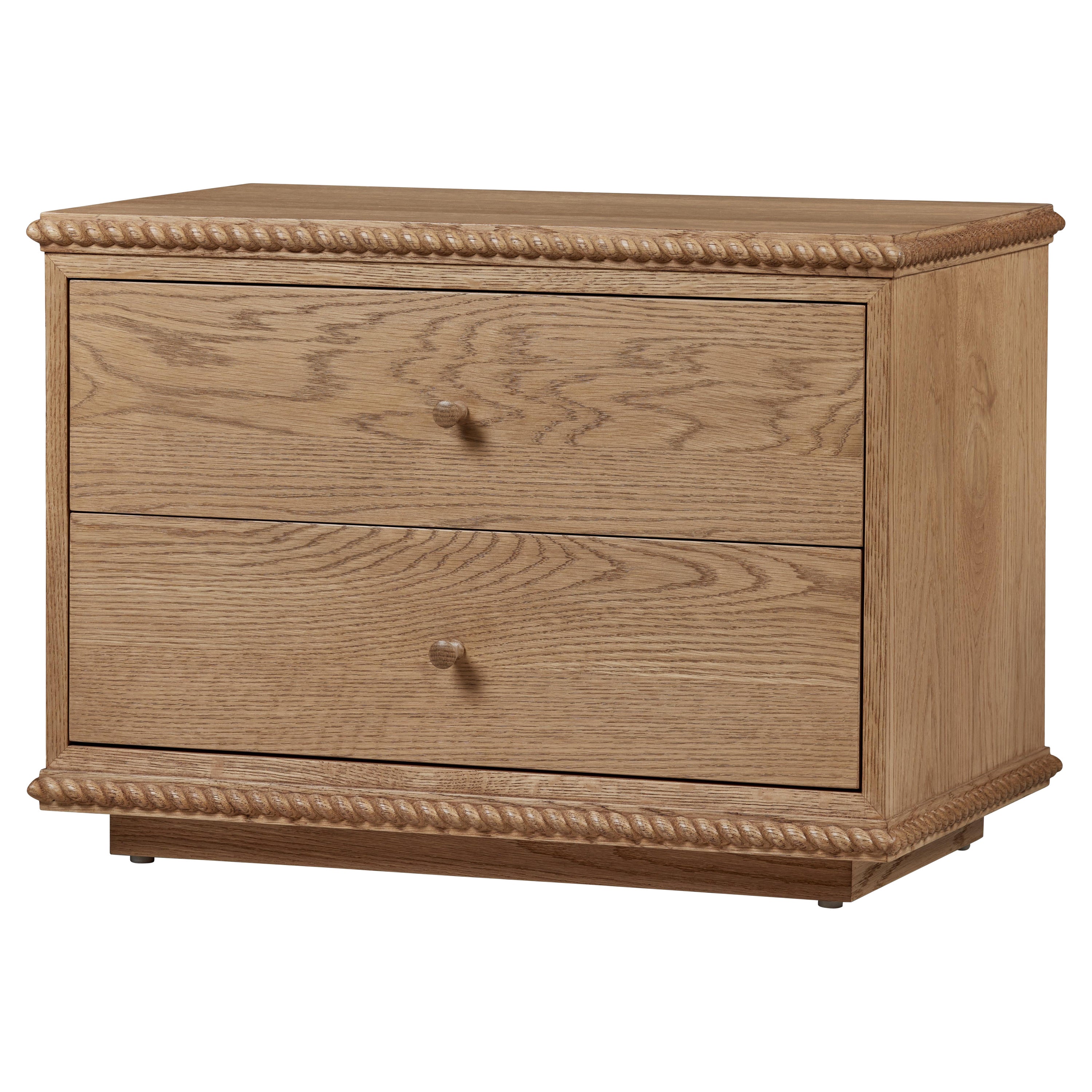 Rey Bedside Table, in Summer Aged Oak, by August Abode For Sale