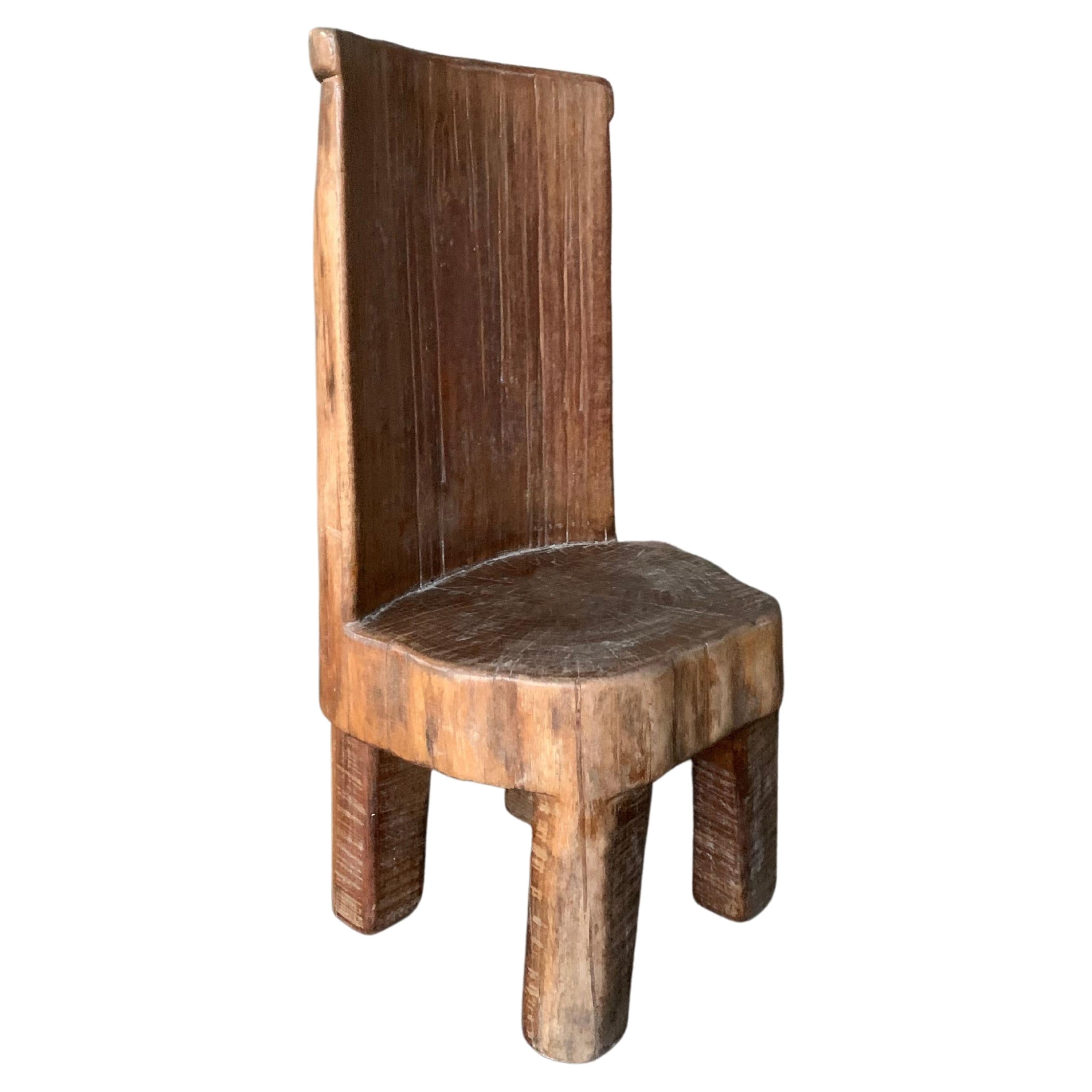 Mini sedia in teak vintage dall'isola di Madura, Indonesia in vendita