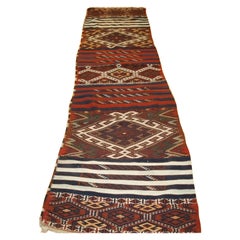 Tapis de couloir Kilim antique d'Anatolie de la région de Malayta en Turquie