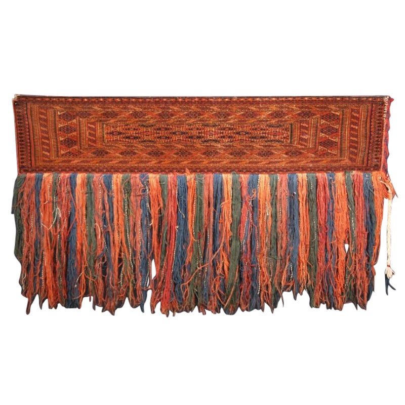 Antique Tekke Turkmen Torba, Very Fine Weave, Great Condition, circa 1900