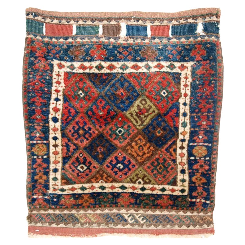 Antike antike Jaf Kurd Taschenfront, dicker Flor und gute Farbe