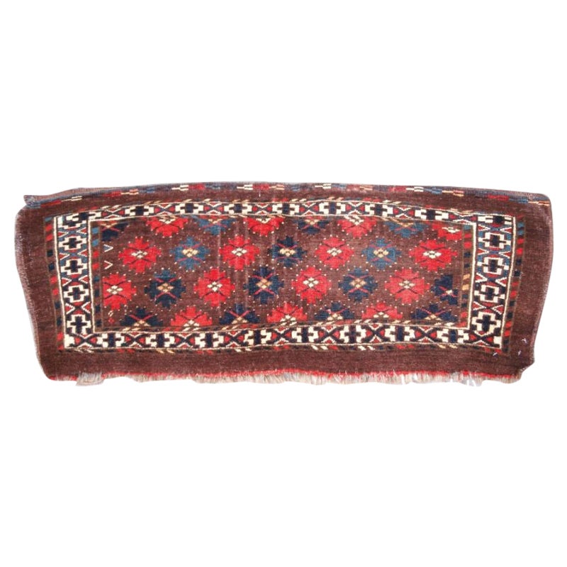 Antique Yomut Turkmen Torba, Great Design and Colour For Sale
