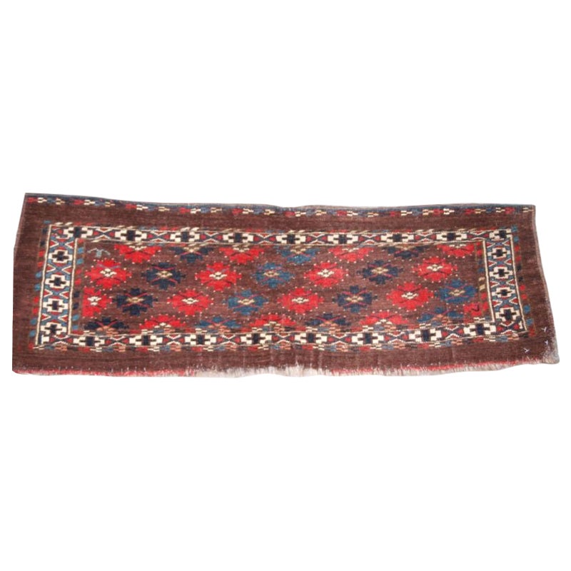 Antique Yomut Turkmen Torba 'Part of a Pair' For Sale