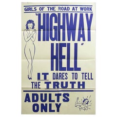 Vintage Highway Hell, Unframed Poster, 1941