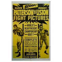 Used Floyd Patterson vs Sony Liston, Unframed Poster, 1962