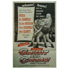 Vintage Grunt and Groan, Unframed Poster, 1954