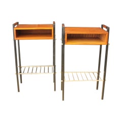 Pair of Tables, Mahogany, Design Italy 70