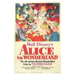 Vintage Alice in Wonderland, Unframed Poster, 1951