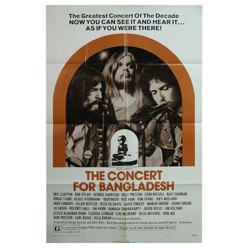 Concert for Bangladesh, Unframed Poster, 1972 For Sale