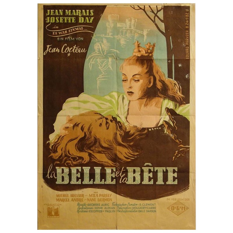 La Belle et la Bete / Beauty and The Beast, Unframed Poster '1946' For Sale