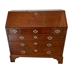 Superb Quality Large Used George III Mahogany Bureau 