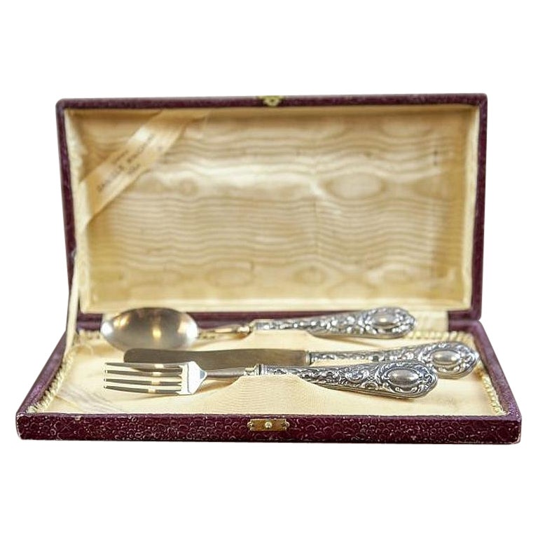 800 Silver Standard Silverware Set from the Interwar Period, Nola, Italy For Sale