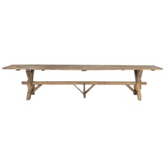 19th Century Rustic Trestle Table