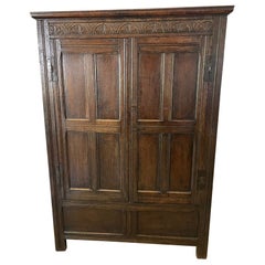 17th Century Antique Oak Wardrobe/Hall Cupboard