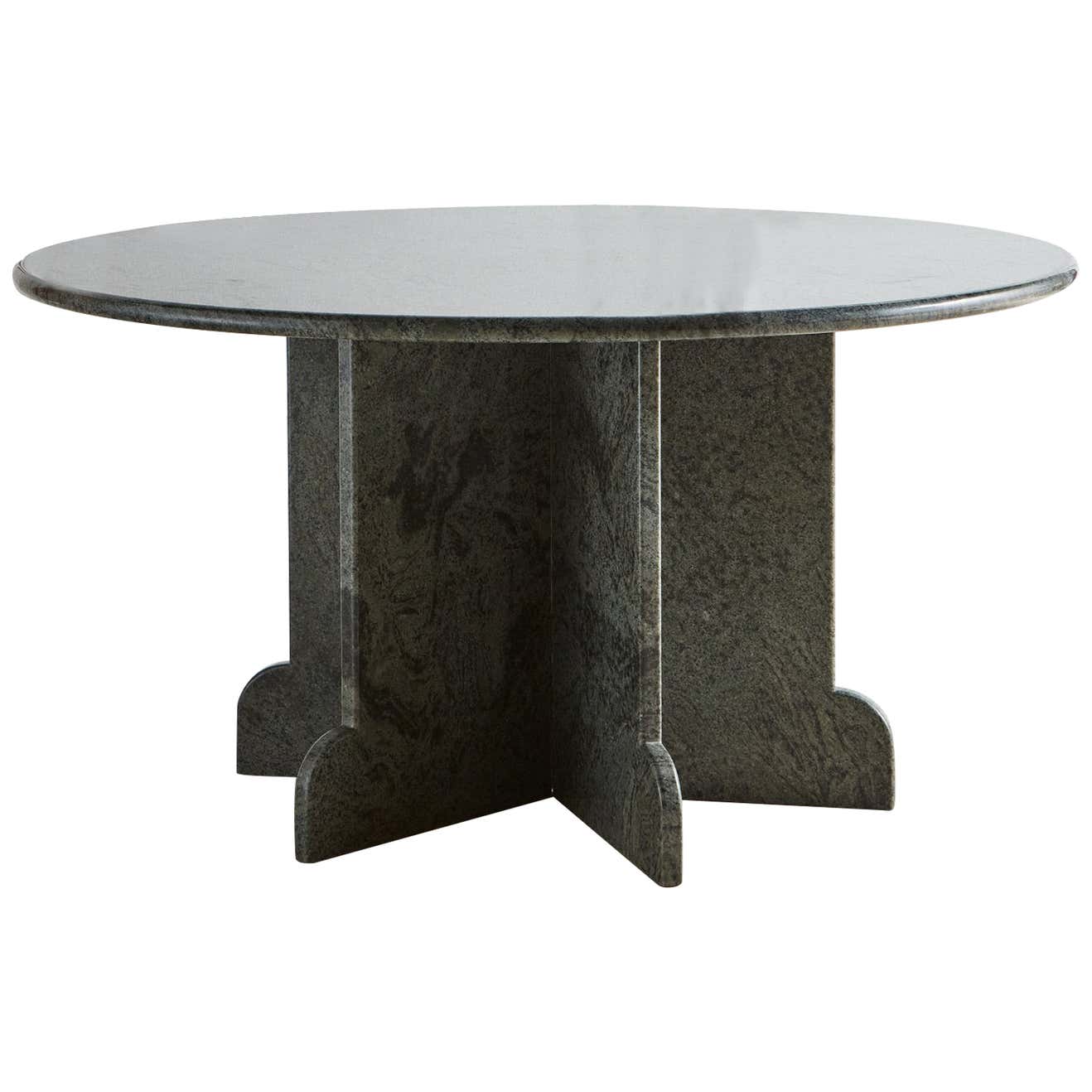 Table Granite Ronde Round Green Granite Dining Table, 20th Century at 1stDibs | round ...