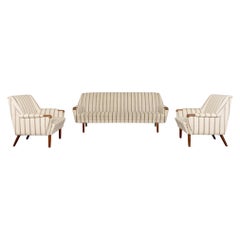 Three Piece Teak Danish Modern Sofa Set