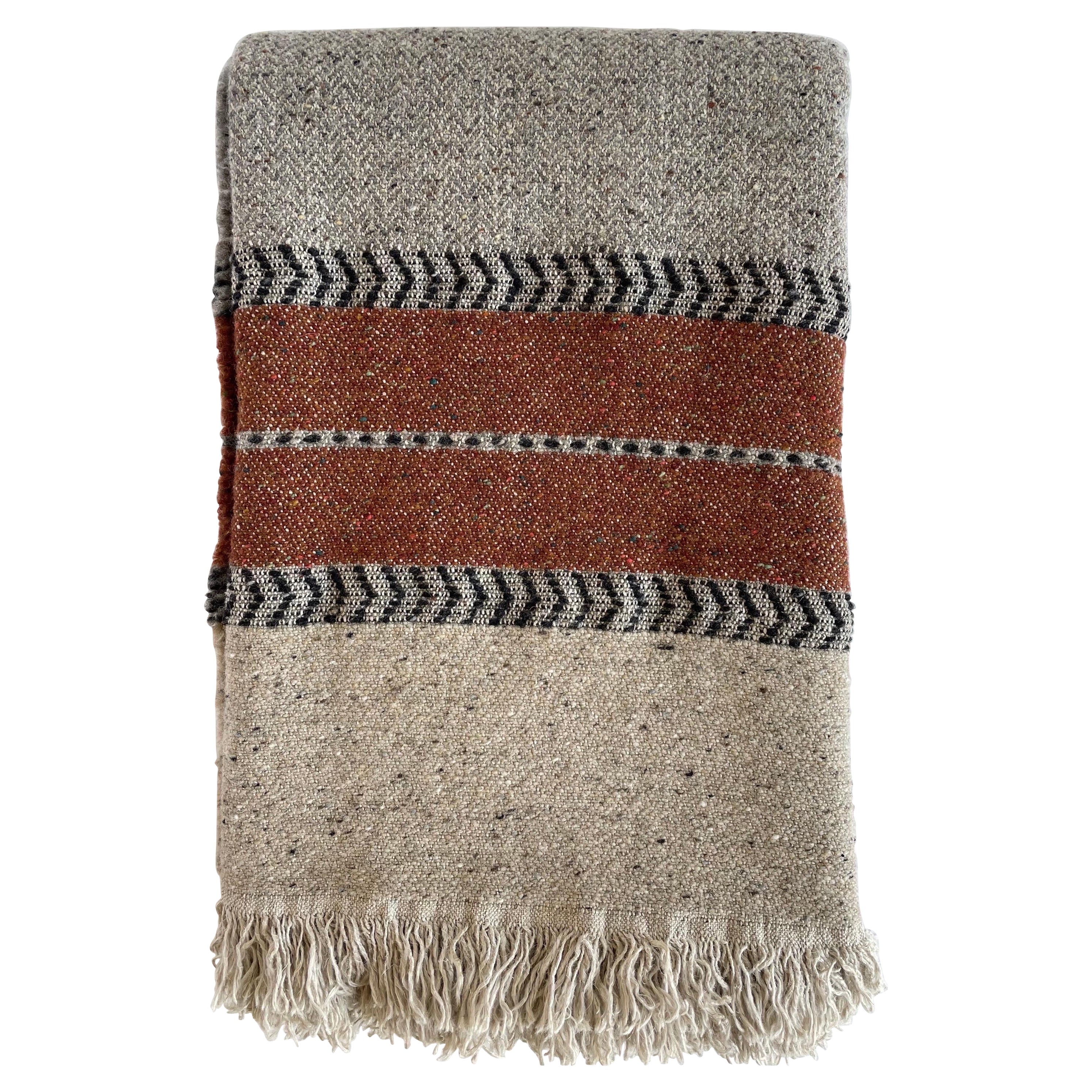 Belgian Wool and Linen Throw For Sale