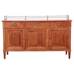 Henredon French Regency Louis XVI Walnut Sideboard or Bar Cabinet, Circa 1960s