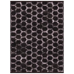 Nazmiyal Collection Honeycomb Design Modern Transitional Rug. 8 ft x 10 ft