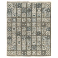 Rug & Kilim’s Moroccan-Inspired Rug in White and Blue Tribal Medallions
