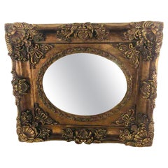 French Rococo Style Hand Carved Gilded Mirror