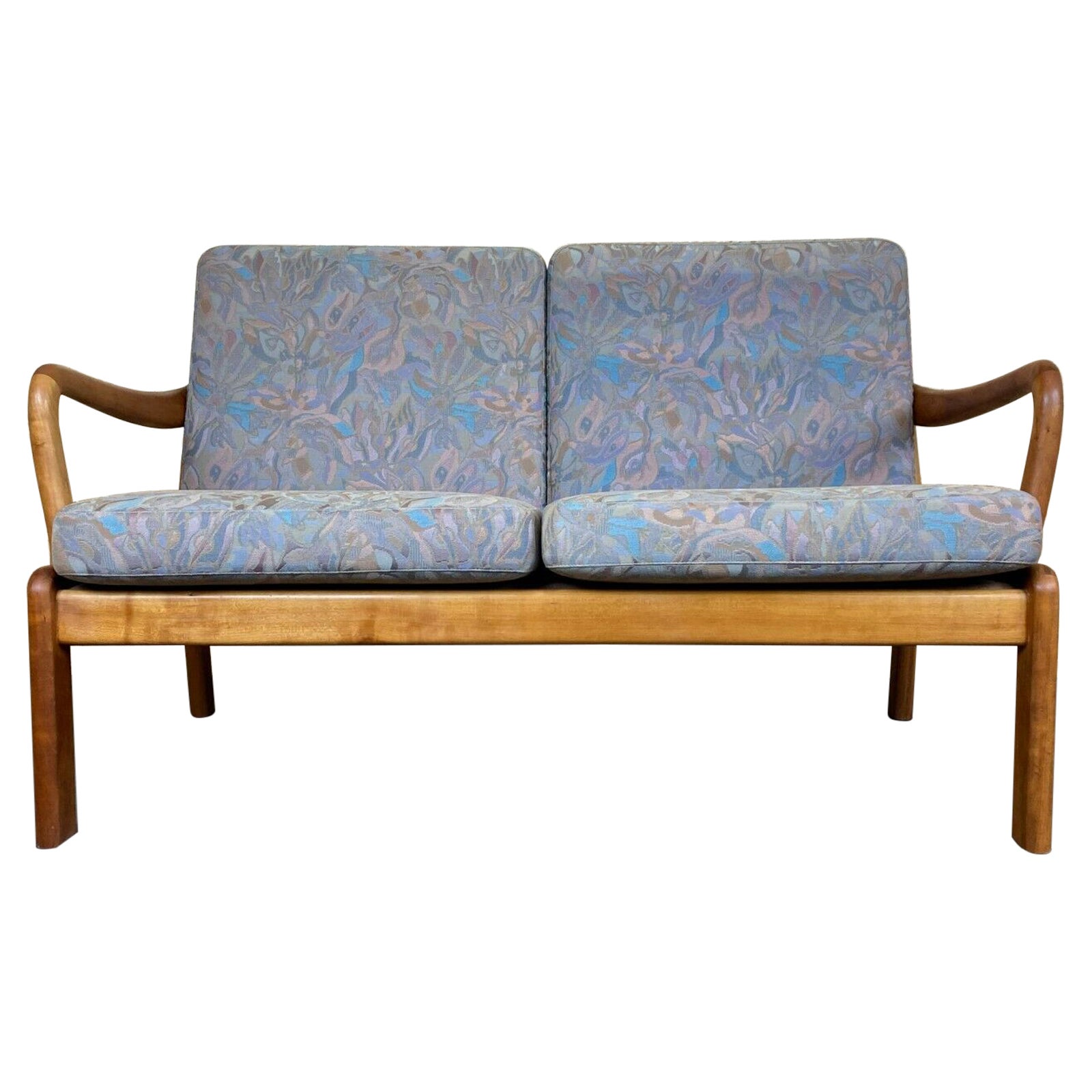 Coussin de canapé en teck danois design danois moderne des années 70 L. Olsen & Sn