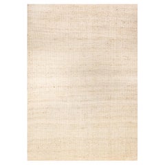 Modern Handwoven Jute Carpet Rug by Kilombo Home Ivory Basket