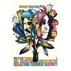 Original Vintage Poster Ike And Tina Turner Show 71 Workin' Together Music Album