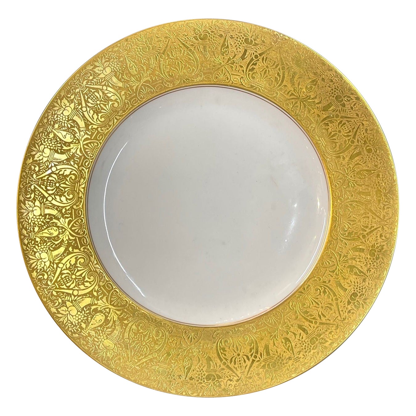 Set of 10 Royal Bavarian Gold Encrusted Service Plates For Sale
