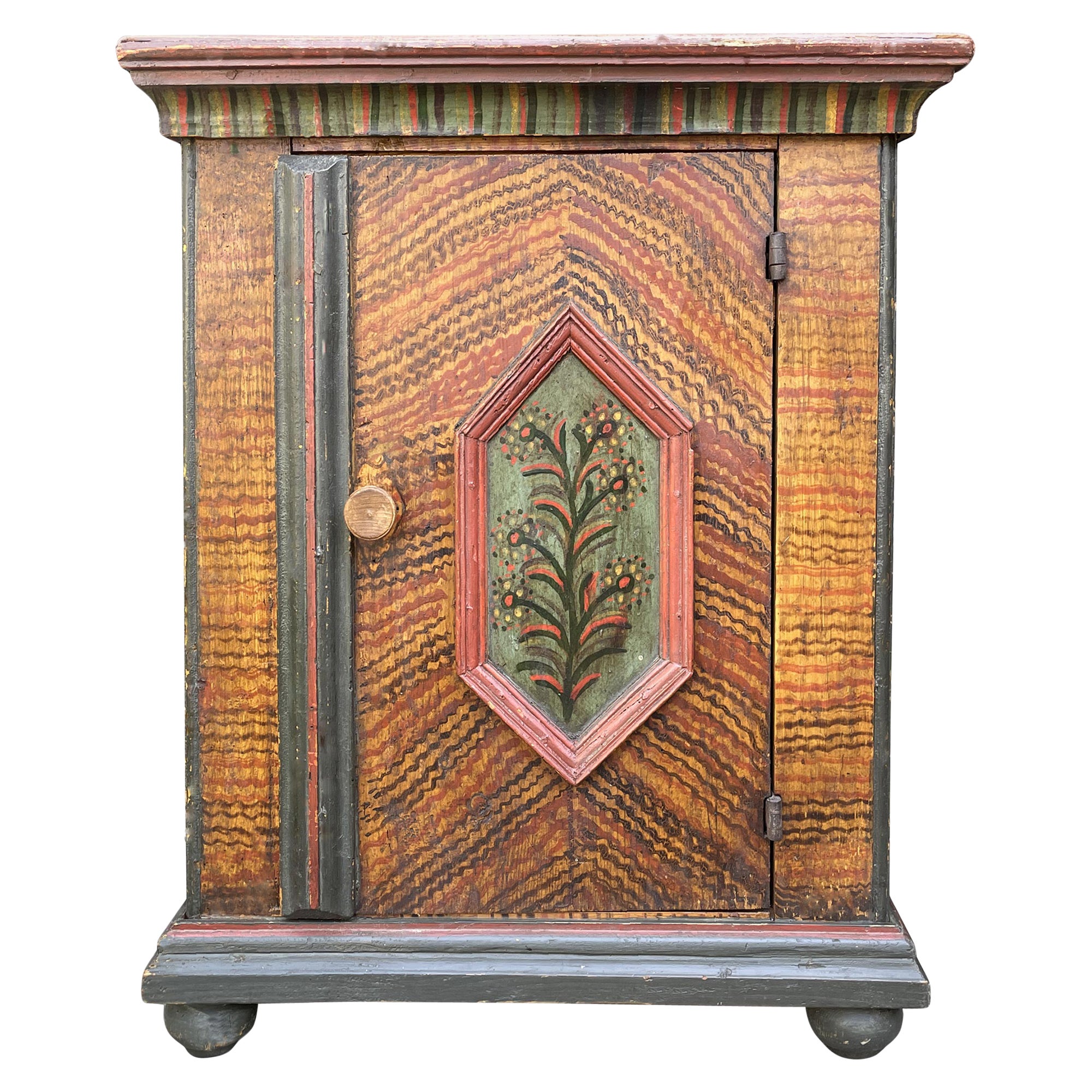 Late 18th Century Floral Painted Cabinet