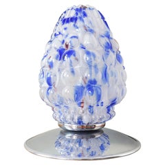 Lampe de bureau Gaivota Bubbles blanche et bleue, années 1970