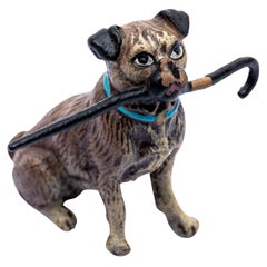 Cold Painted Bronze Pug