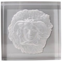 Thick Transparent Plexiglass Decorative Panel with Gorgon by Versace, Italy
