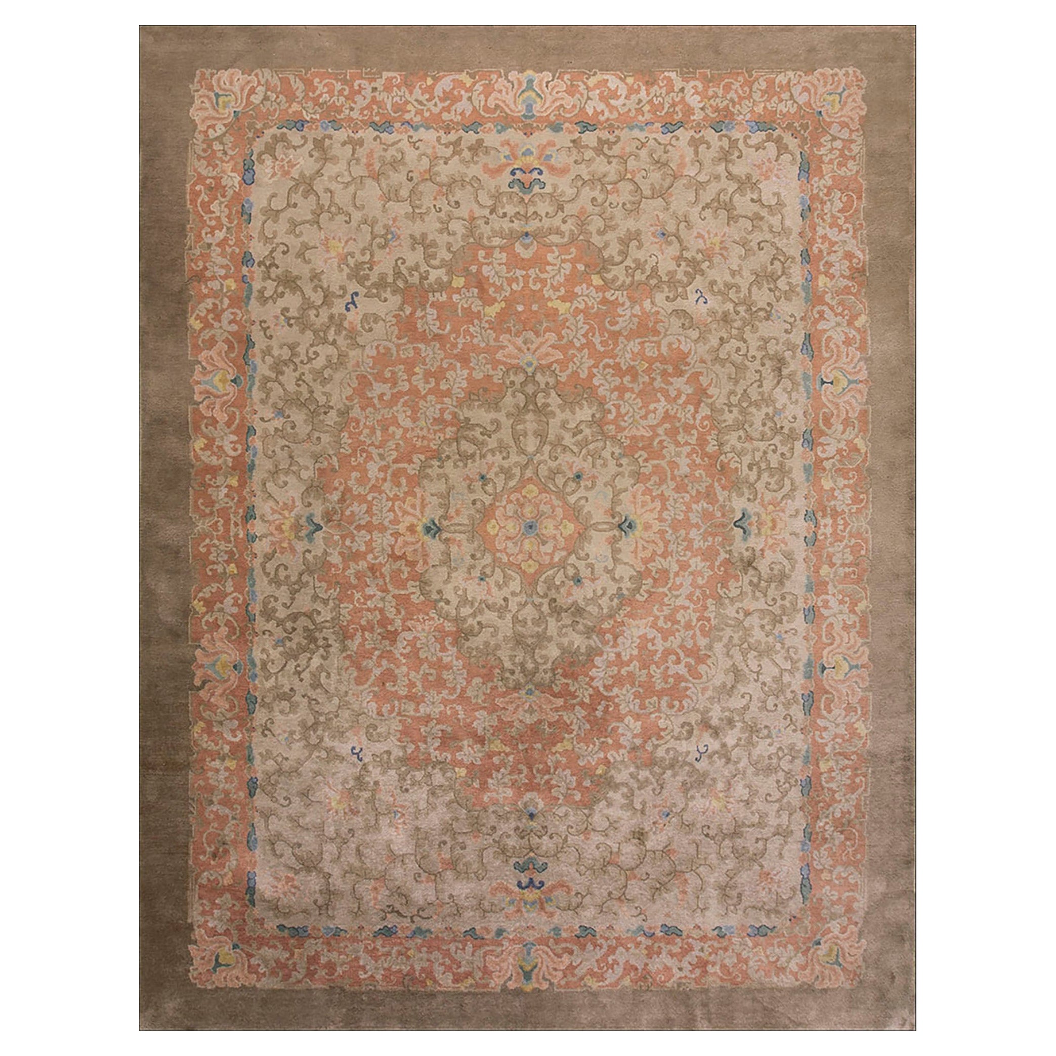 Antique Chinese Art Deco Rug, Size: 9' 0''x11' 9''  For Sale