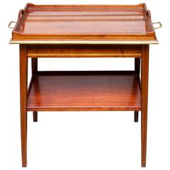French Mahogany Tea Table with Bronze Mounts