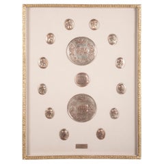 19th Century Italian Grand Tour Set of Portrait Medals of The 12 Roman Emperors 