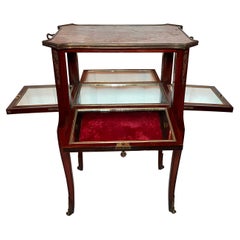 Antique French Marble Top & Gold Bronze Mounted Mahogany Drinks Table Circa 1890