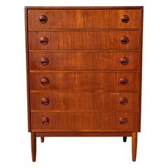 Teak Chest of Drawers, 1960s Denmark, Attributed to Kai Kristiansen