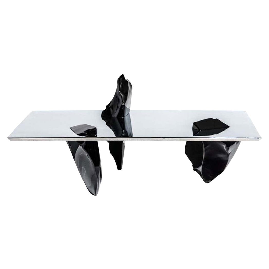 Sereno Table Black Titanium Color by Driade For Sale