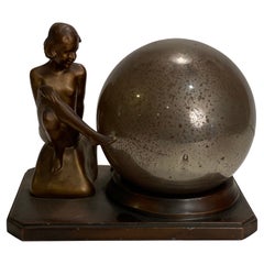 Figural Nude Nuart Creations NYC Art Deco Table Lamp