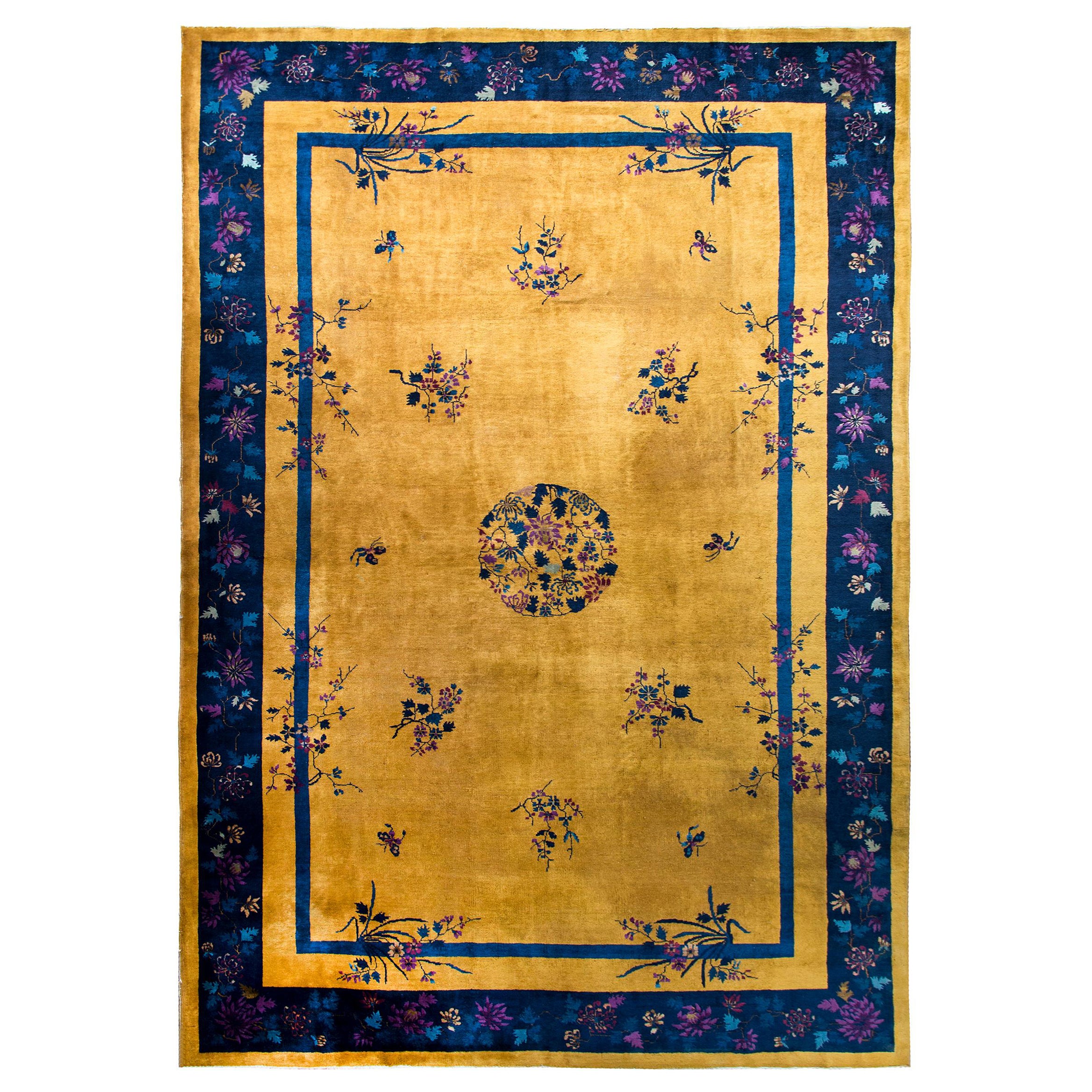 Tapis Art Déco chinois du début du XXe siècle