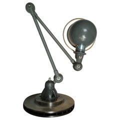 Vintage Gray Lamp Jielde 2 Arms Jean Louis Domecq 1950 France